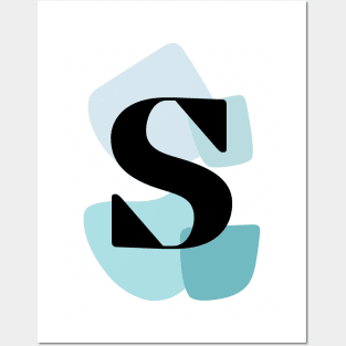 S Letter Abstract Posters and Art